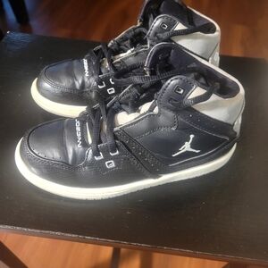 Kids Black and White Basketball Shoes
